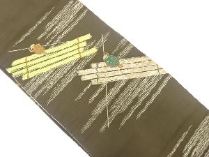 アンティーク　川下り模様織り出し昼夜帯(材料)